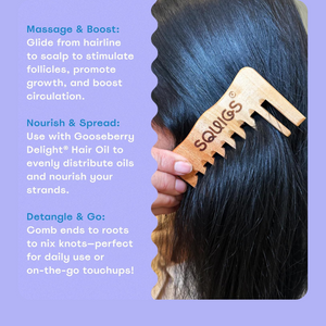 Squiggly Neem Comb