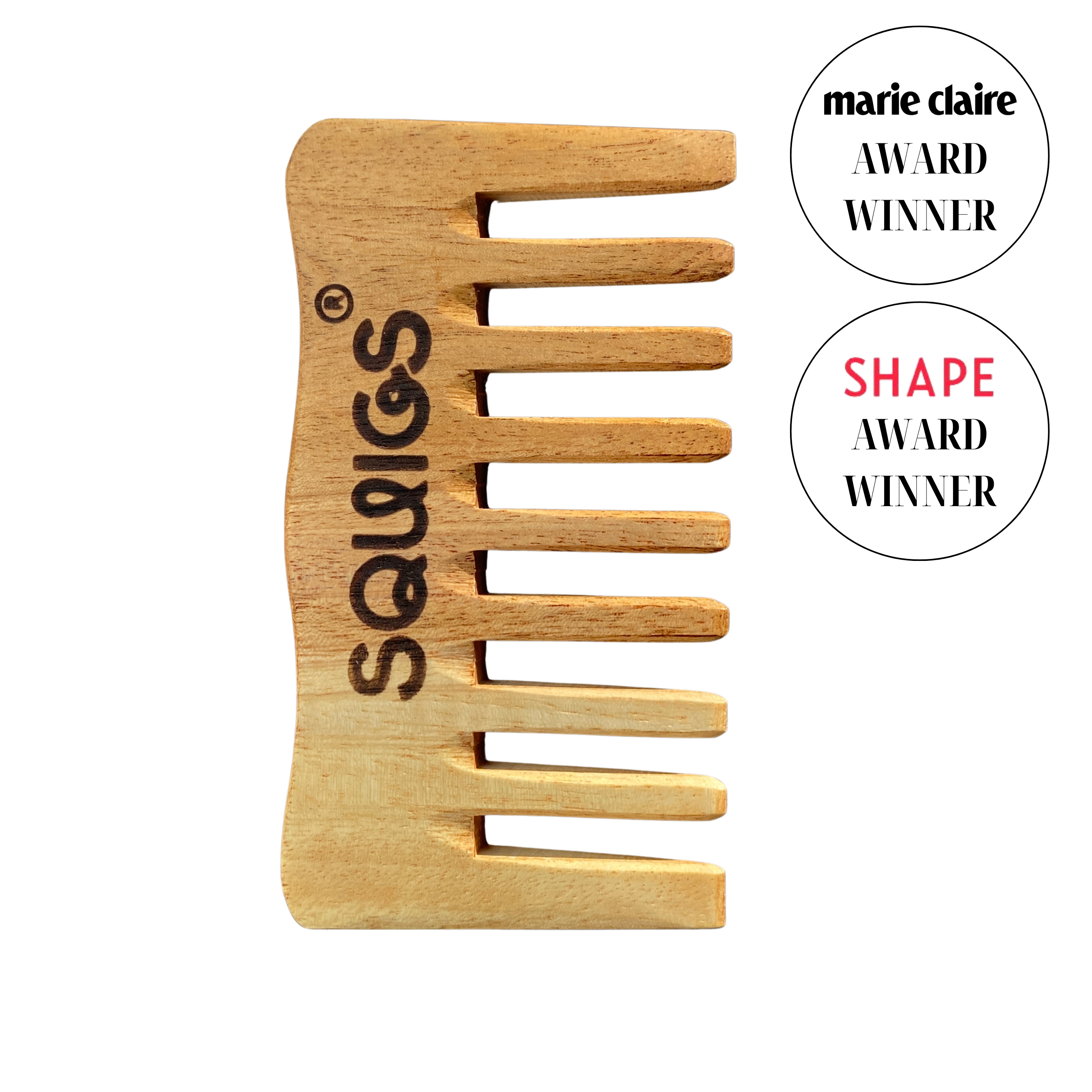 Squiggly Neem Comb