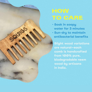 Squiggly Neem Comb