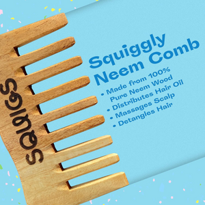 Squiggly Neem Comb