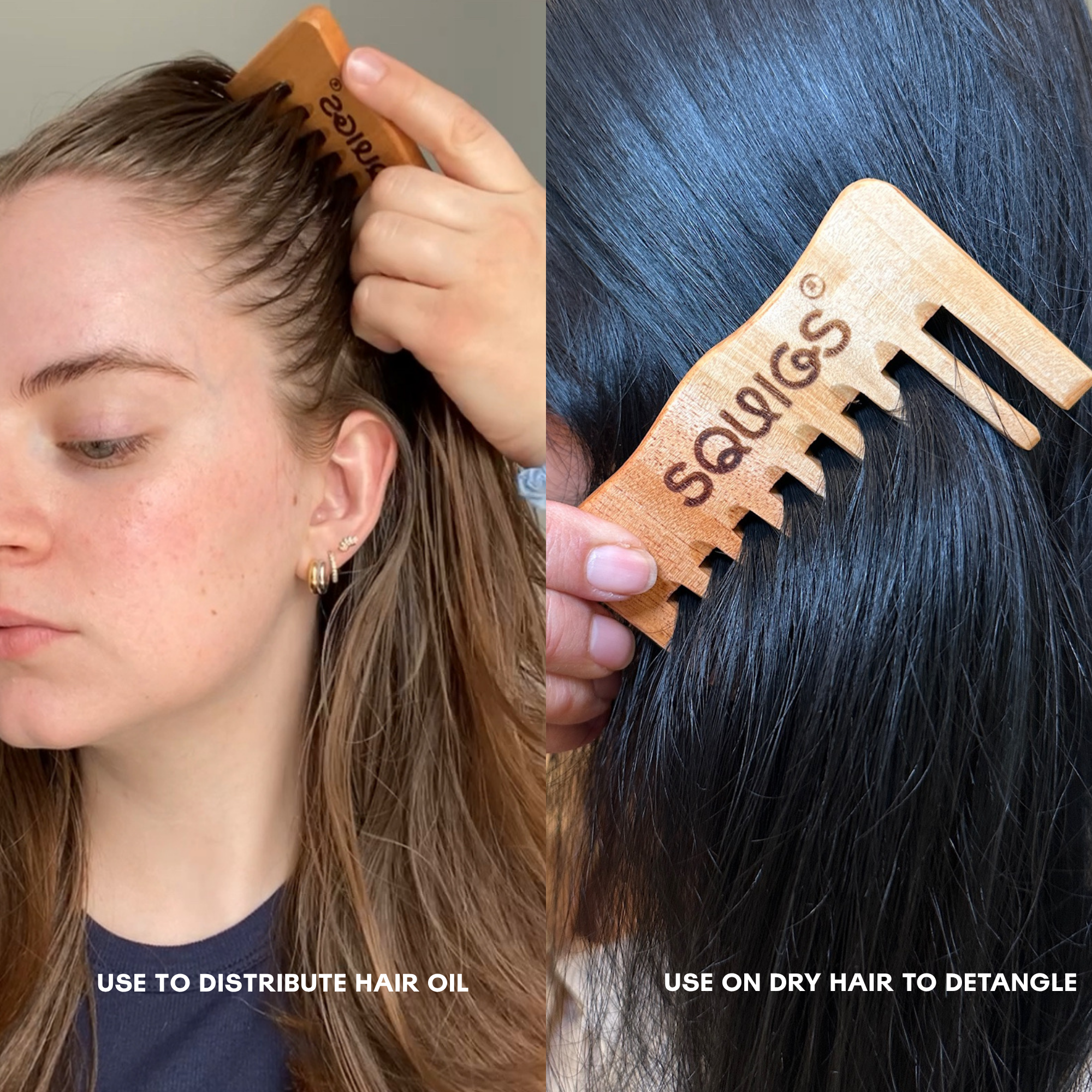 Squiggly Neem Comb